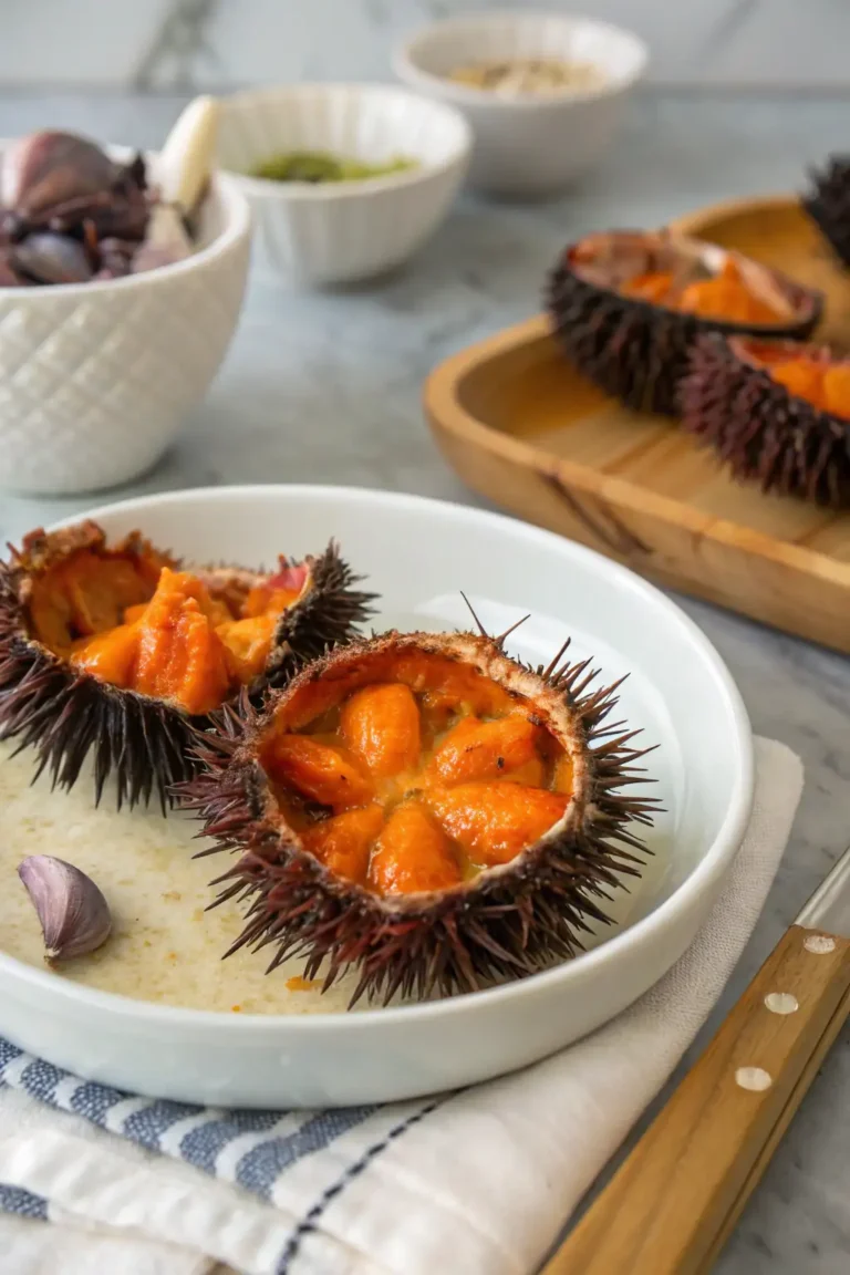 A delicious plate of Air Fryer Sea Urchin
