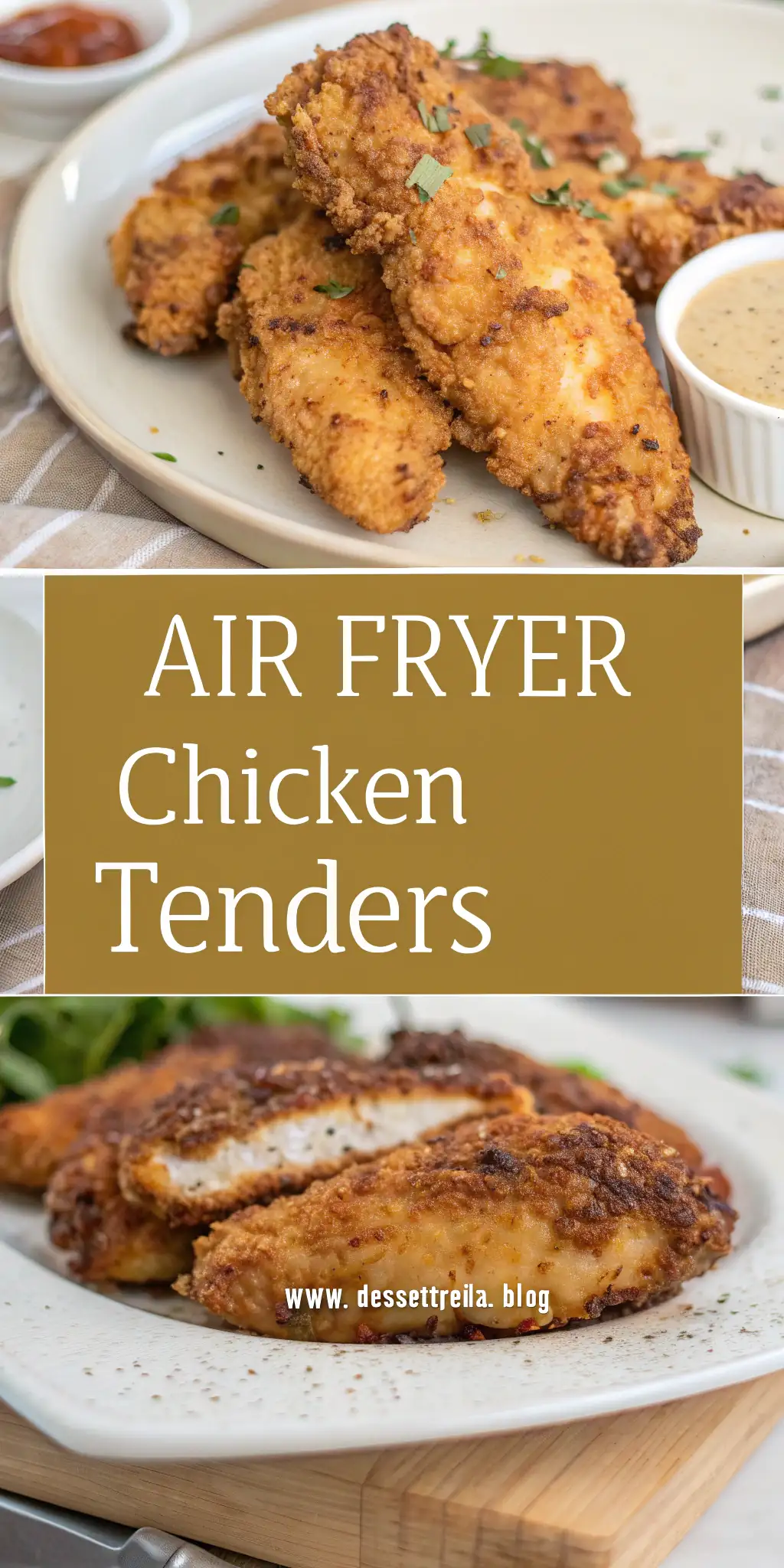 Pinterest image 1 for Air Fryer Chicken Tenders