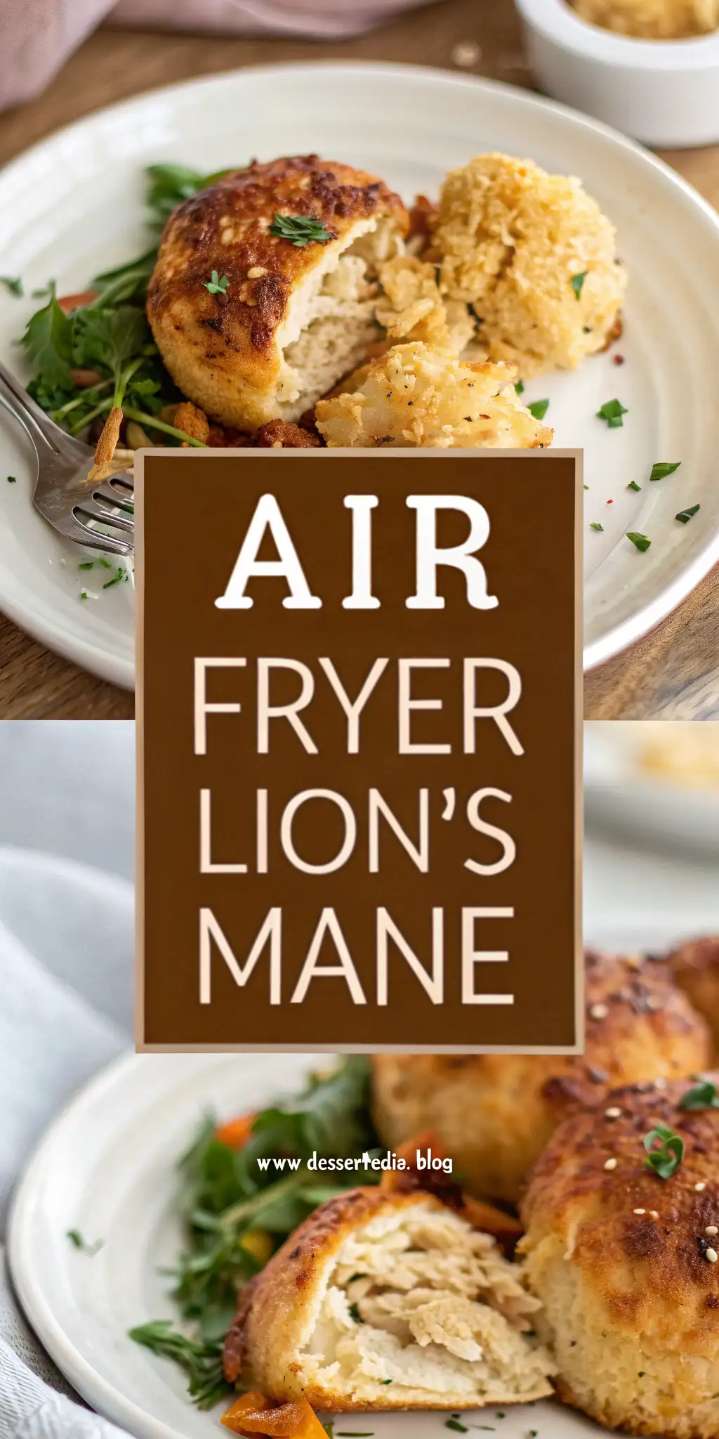 Pinterest image 2 for Air Fryer Lion's Mane