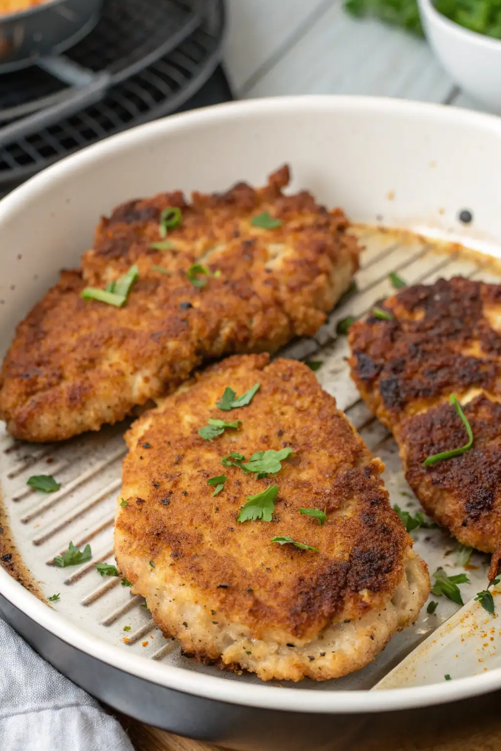 A delicious plate of Air Fryer Veal Cutlets