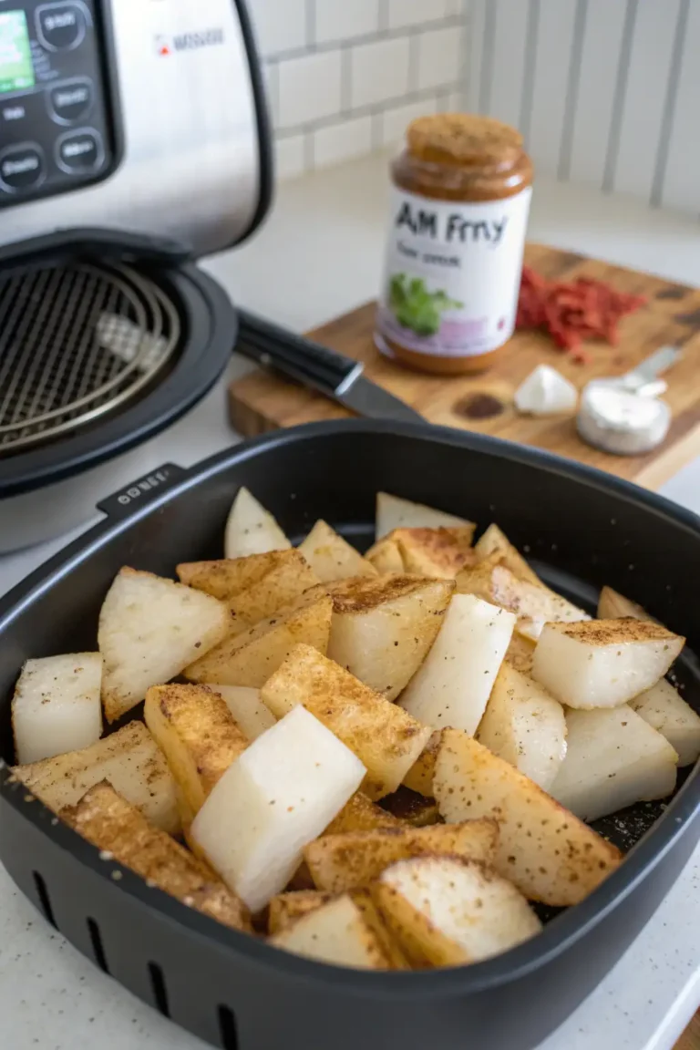 A delicious plate of Air Fryer Jicama