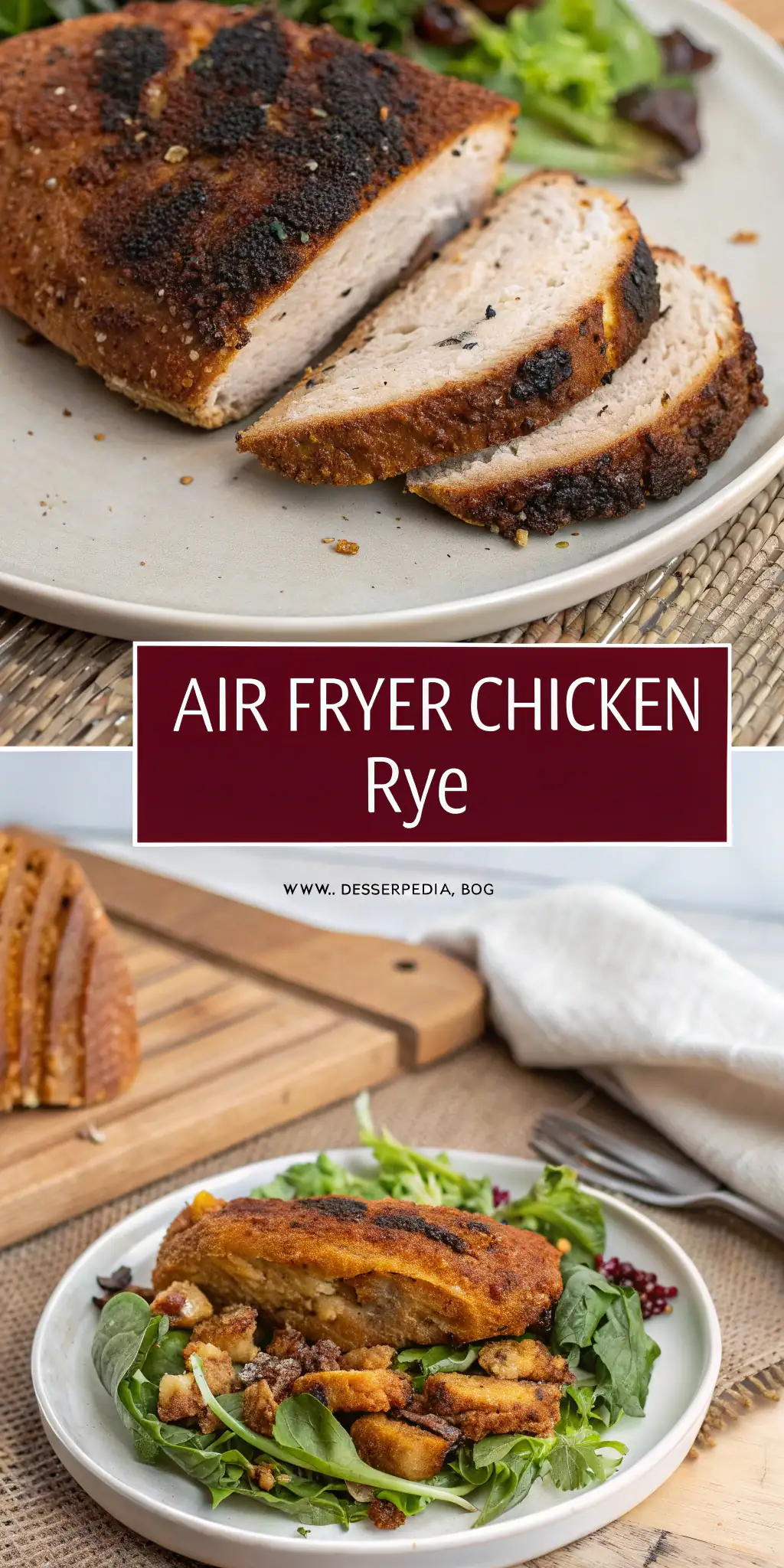 Pinterest image 2 for Air Fryer Chicken Rye