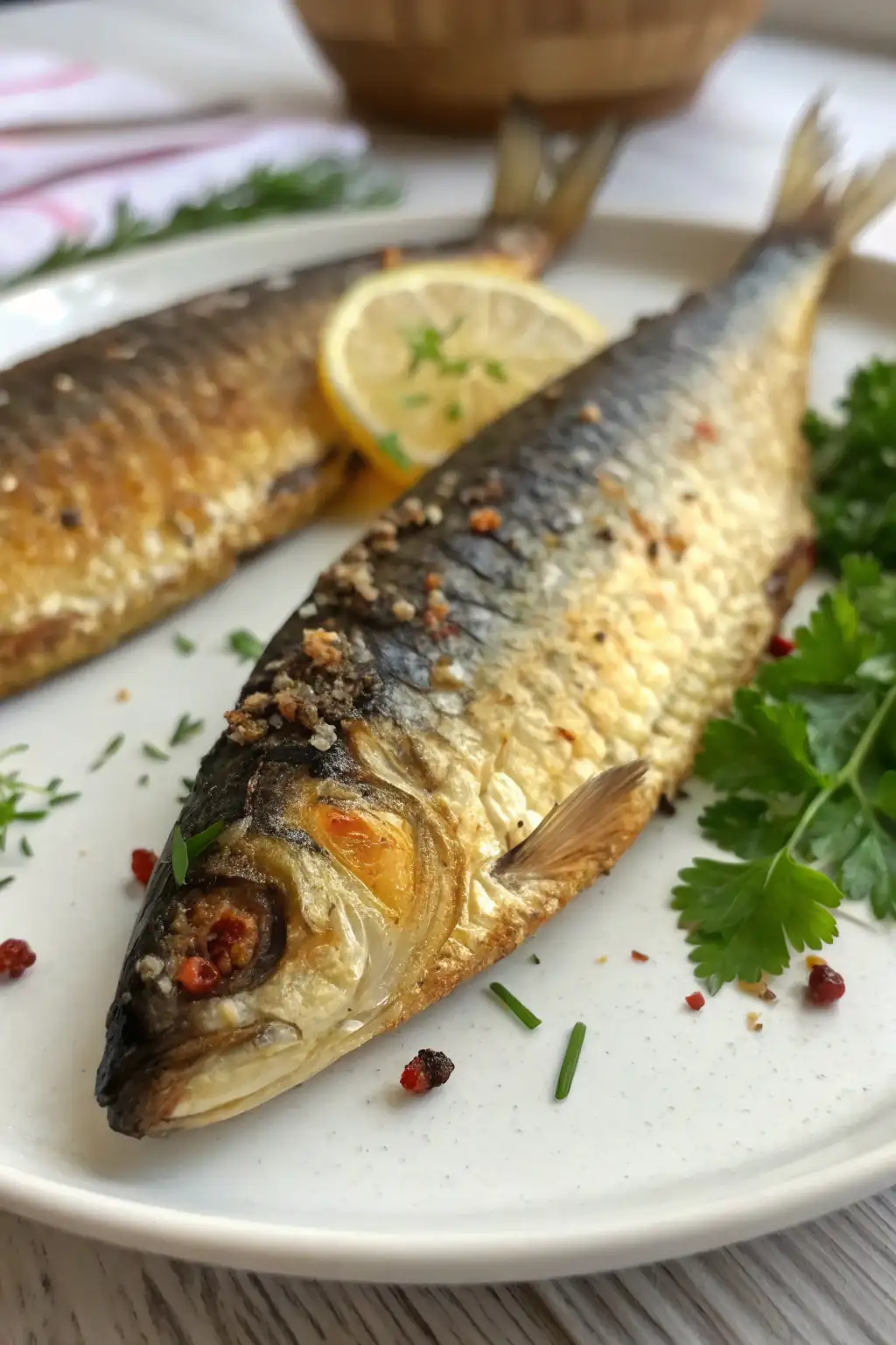 A delicious plate of Air Fryer Herring