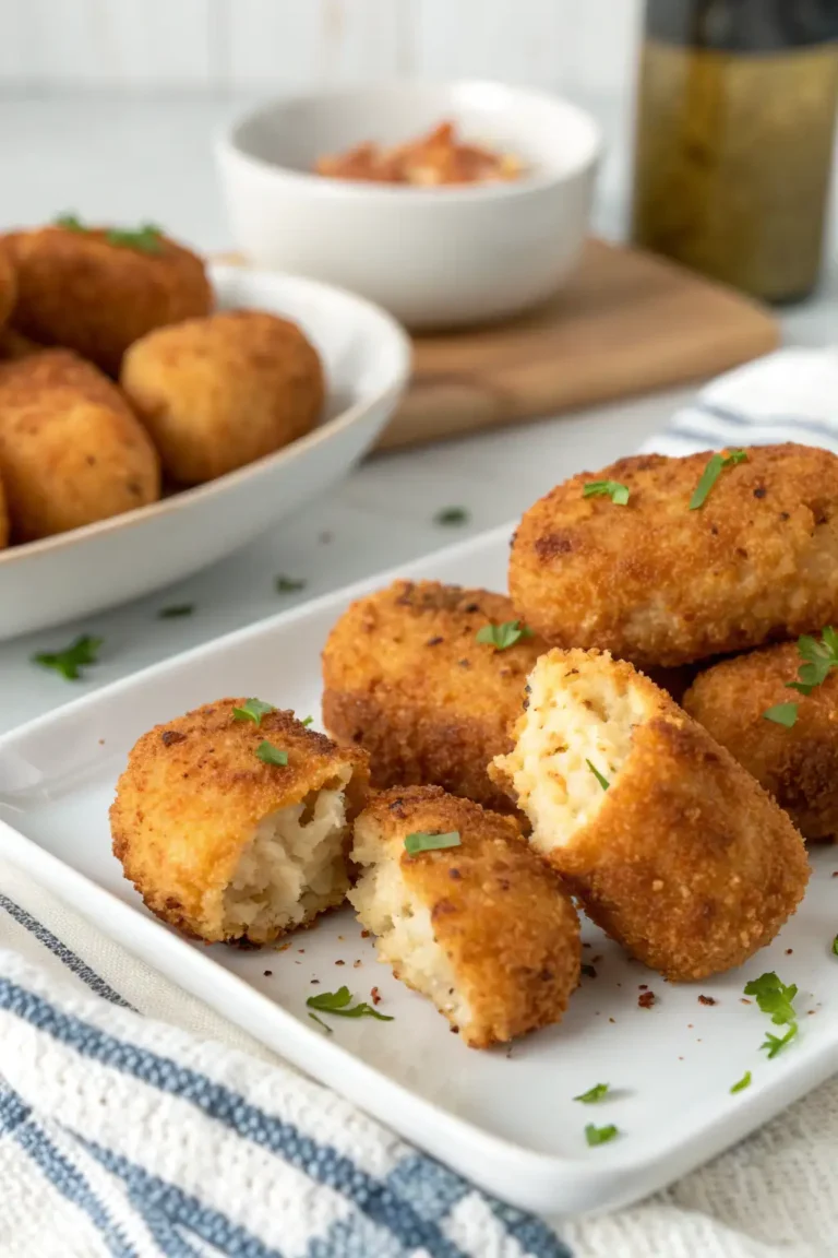 A delicious plate of Air Fryer Chicken Croquettes
