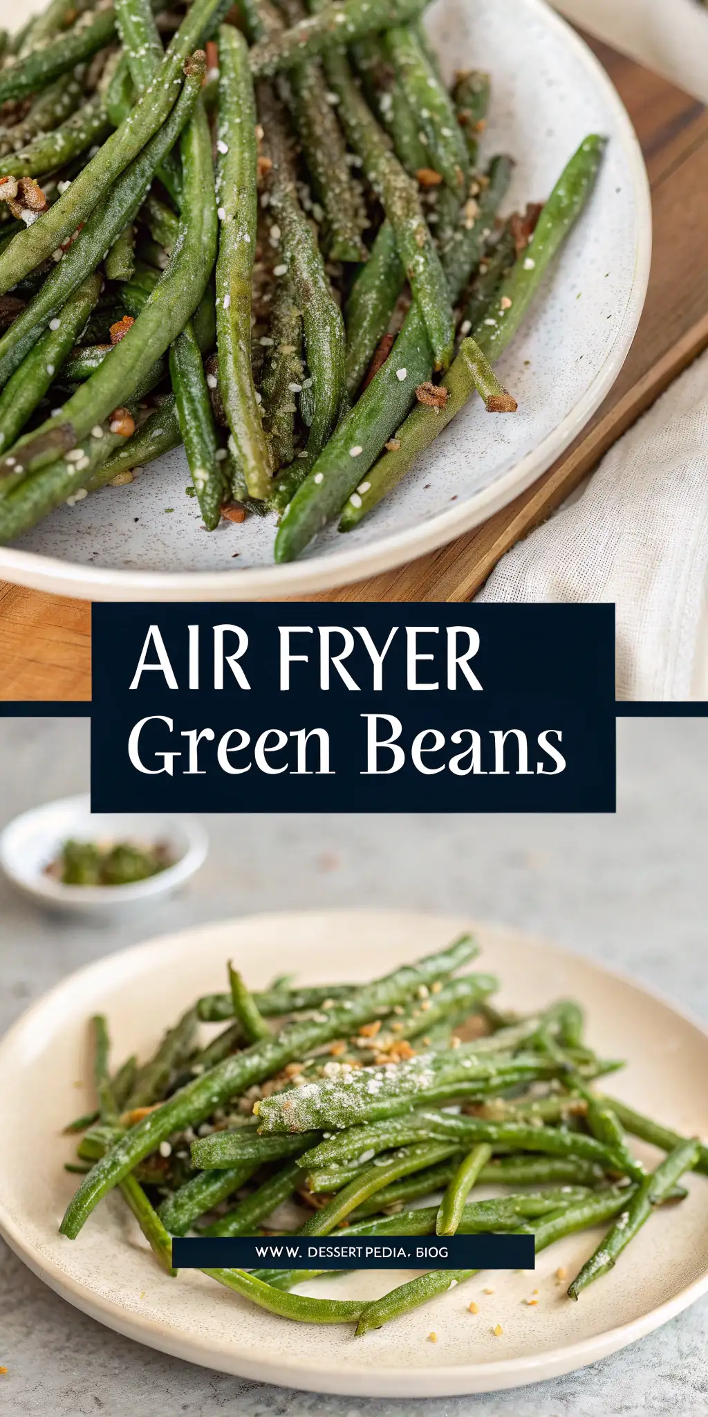 Pinterest image 1 for Air Fryer Green Beans