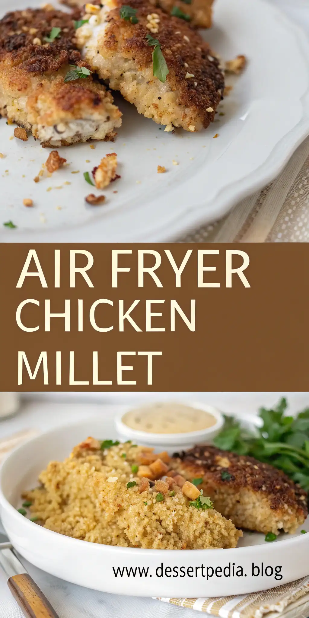 Pinterest image 2 for Air Fryer Chicken Millet