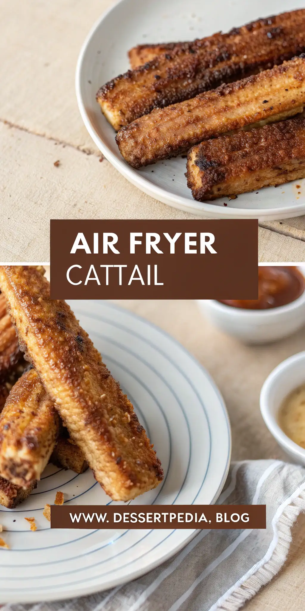 Pinterest image 1 for Air Fryer Cattail