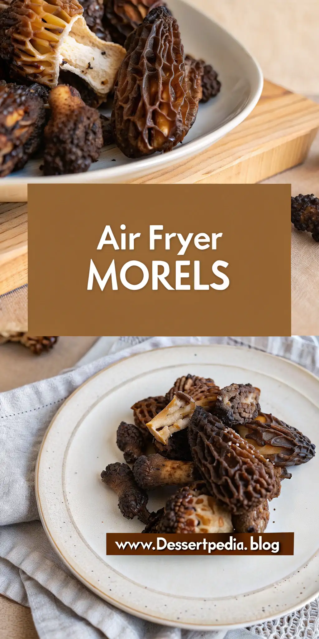 Pinterest image 2 for Air Fryer Morels