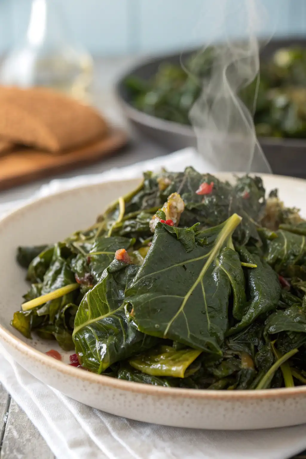 A delicious plate of Air Fryer Collard Greens
