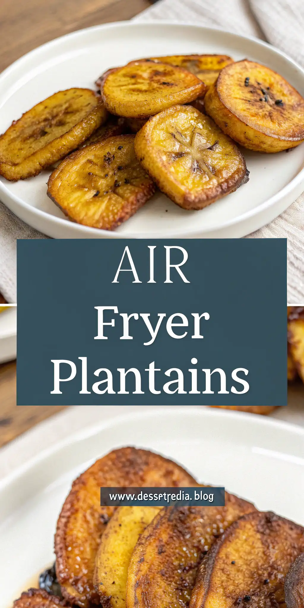 Pinterest image 2 for Air Fryer Plantains