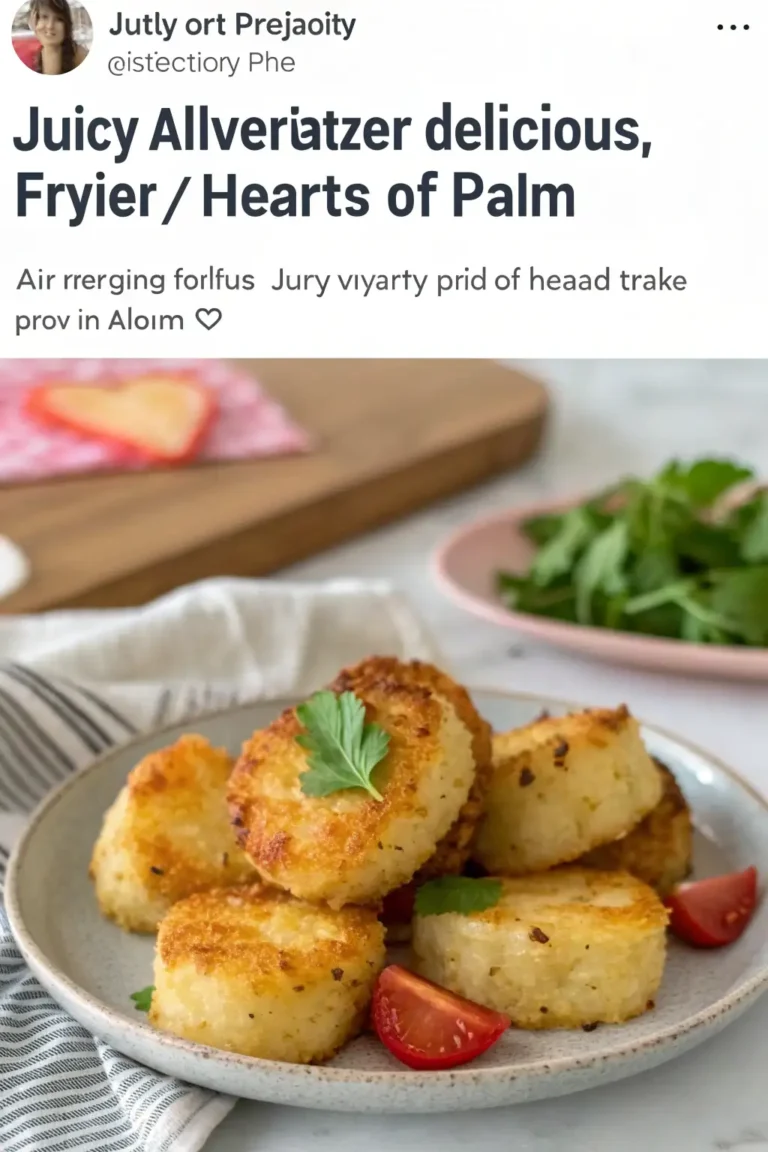 A delicious plate of Air Fryer Hearts of Palm