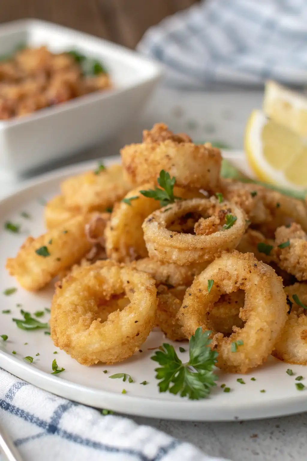 A delicious plate of Air Fryer Calamari