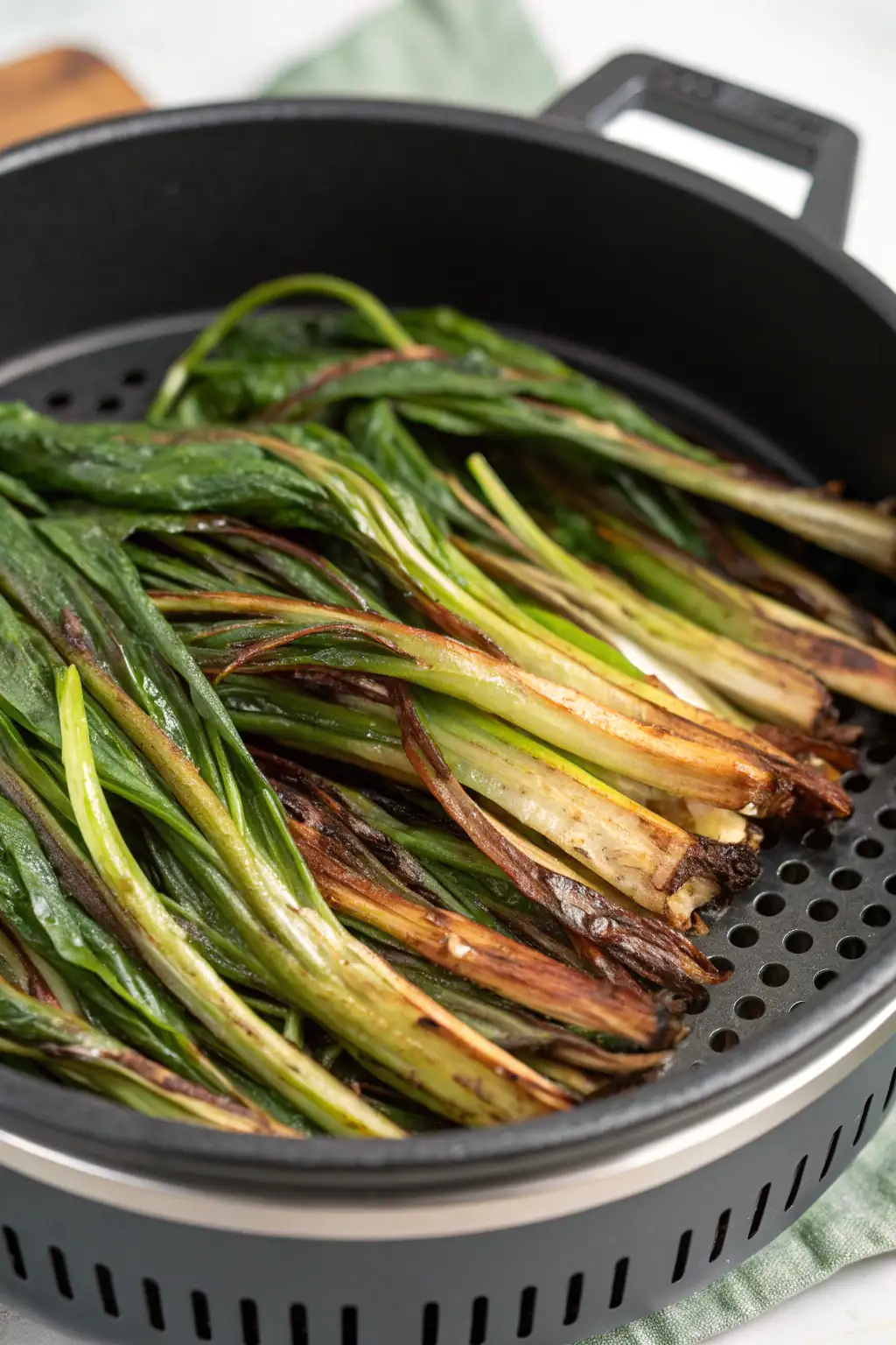 A delicious plate of Air Fryer Ramps