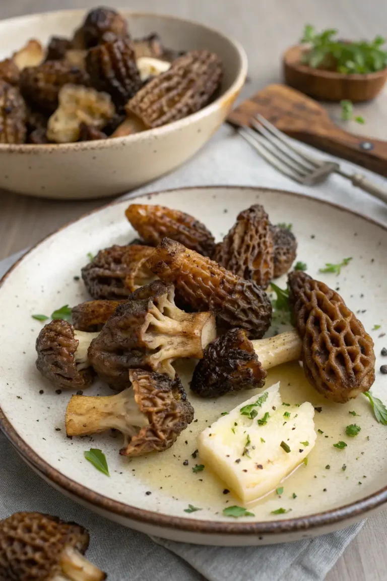 A delicious plate of Air Fryer Morels