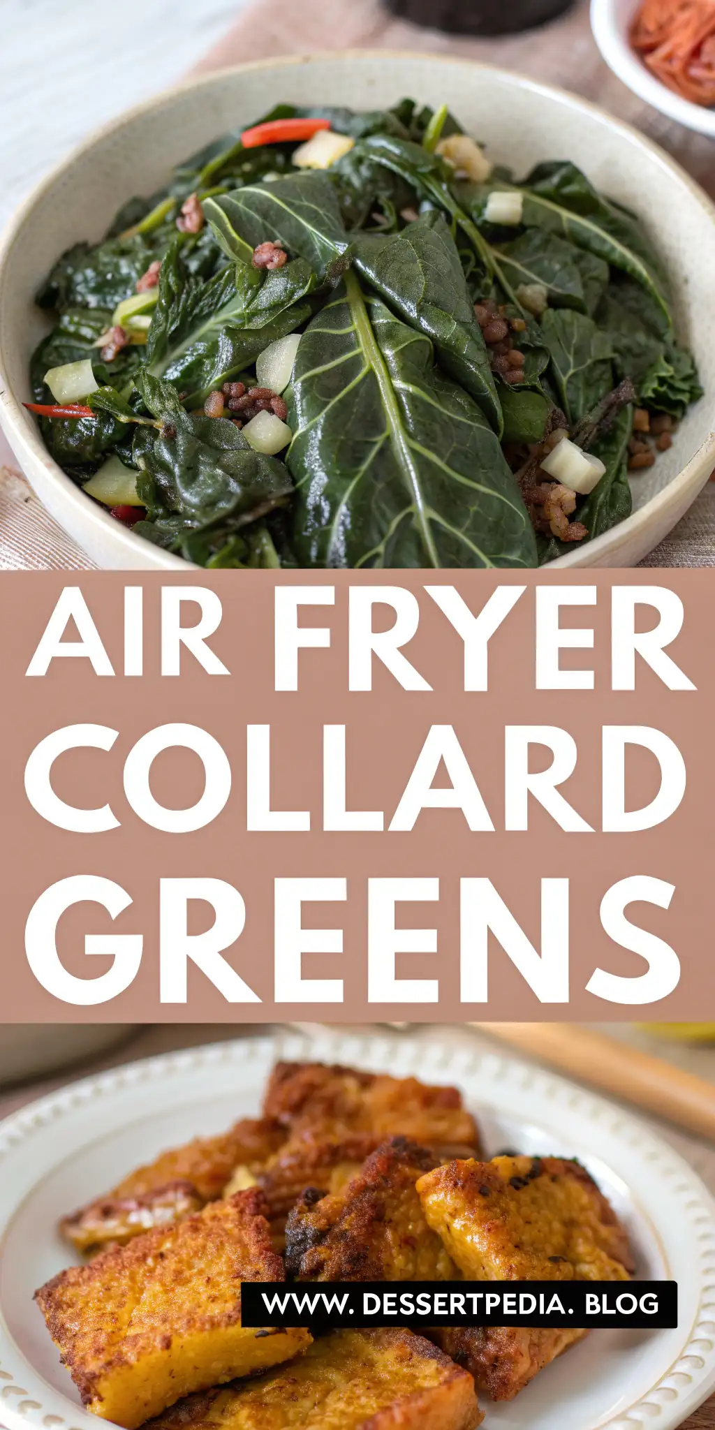 Pinterest image 2 for Air Fryer Collard Greens