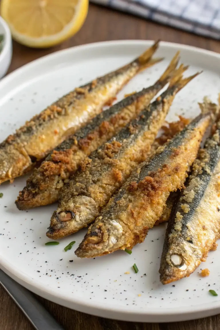 A delicious plate of Air Fryer Anchovies