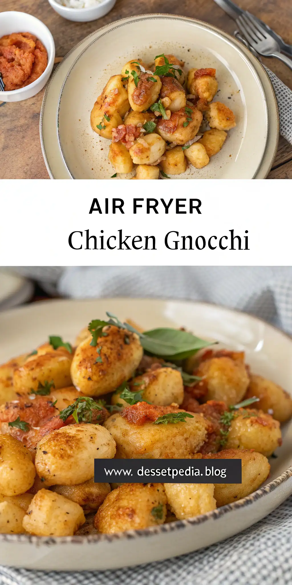 Pinterest image 2 for Air Fryer Chicken Gnocchi