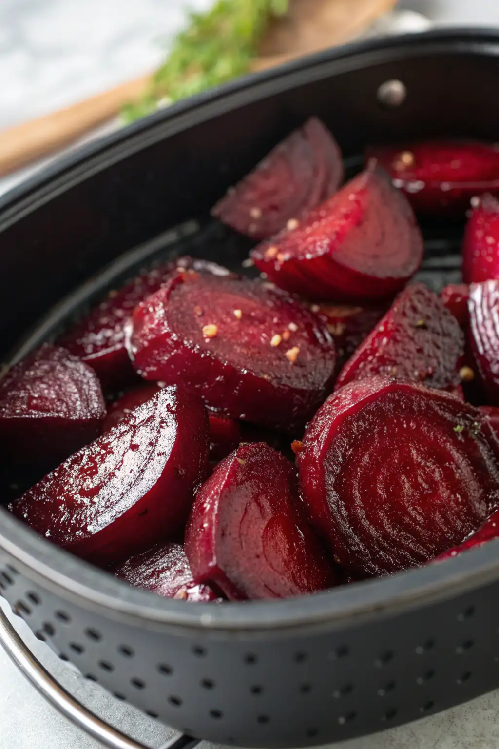 A delicious plate of Air Fryer Beets