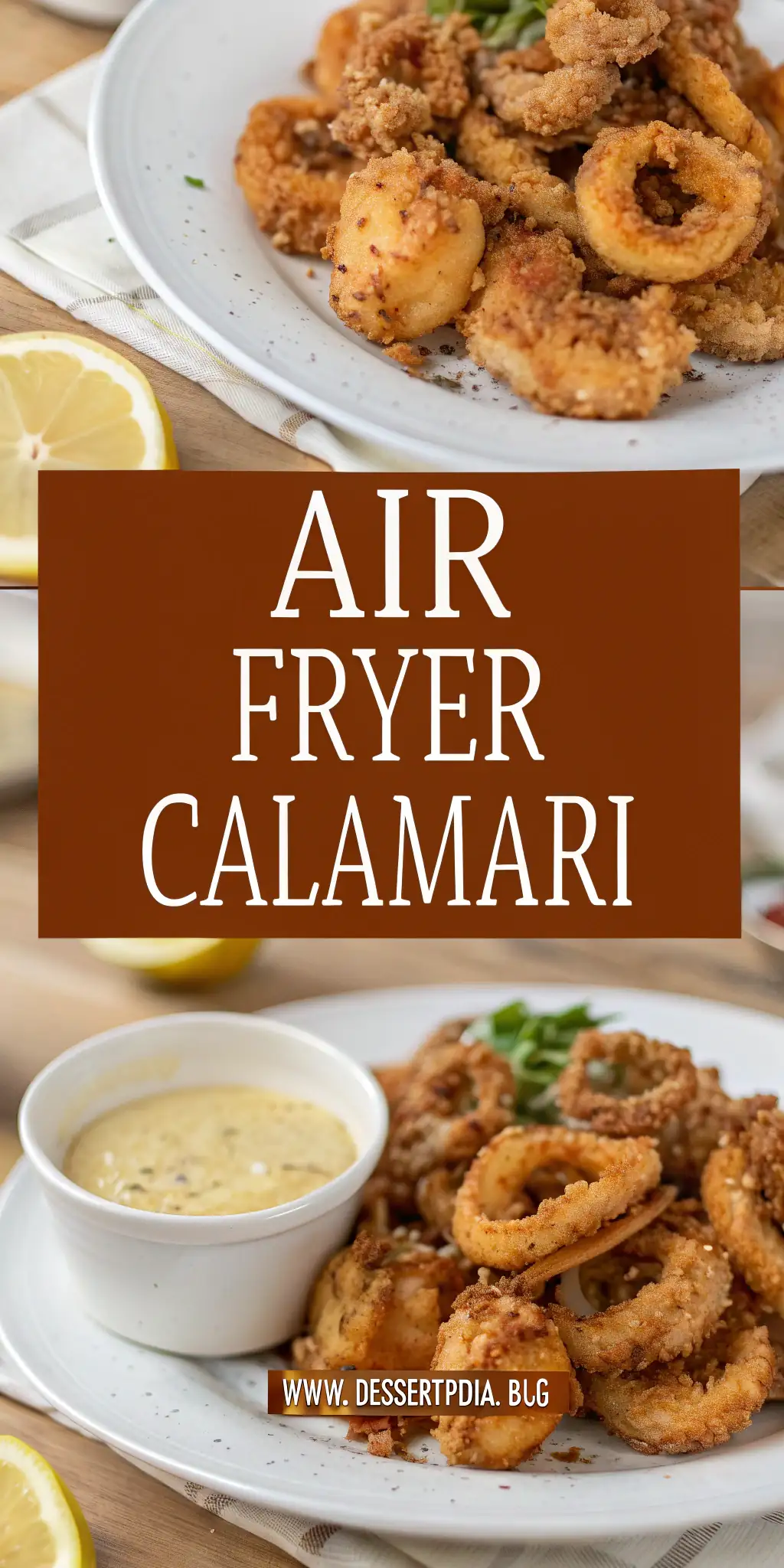 Pinterest image 1 for Air Fryer Calamari