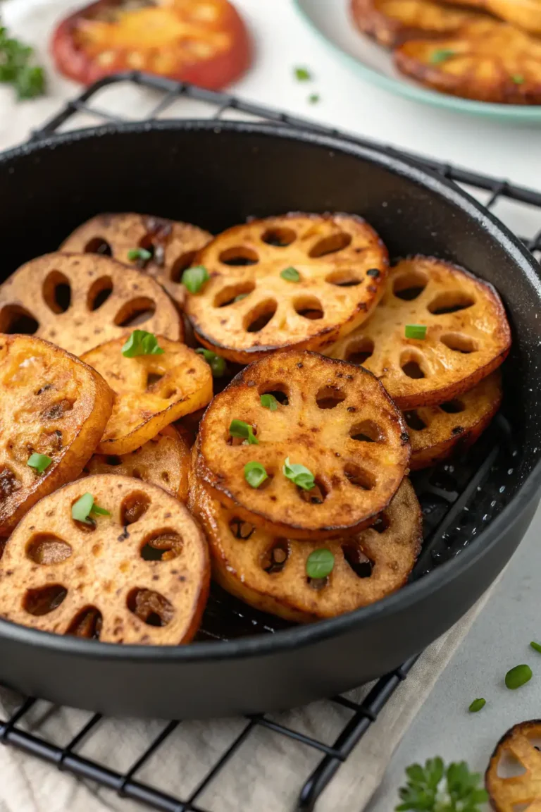 A delicious plate of Air Fryer Lotus Root