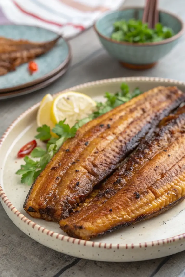 A delicious plate of Air Fryer Eel