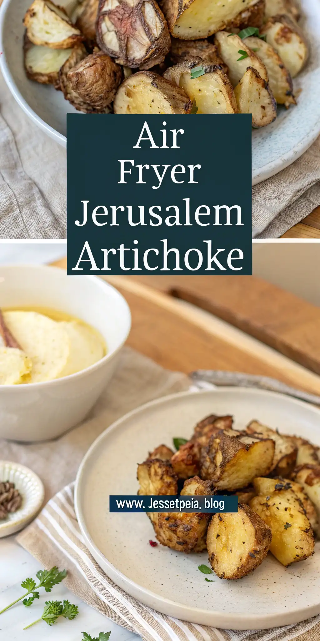 Pinterest image 2 for Air Fryer Jerusalem Artichoke