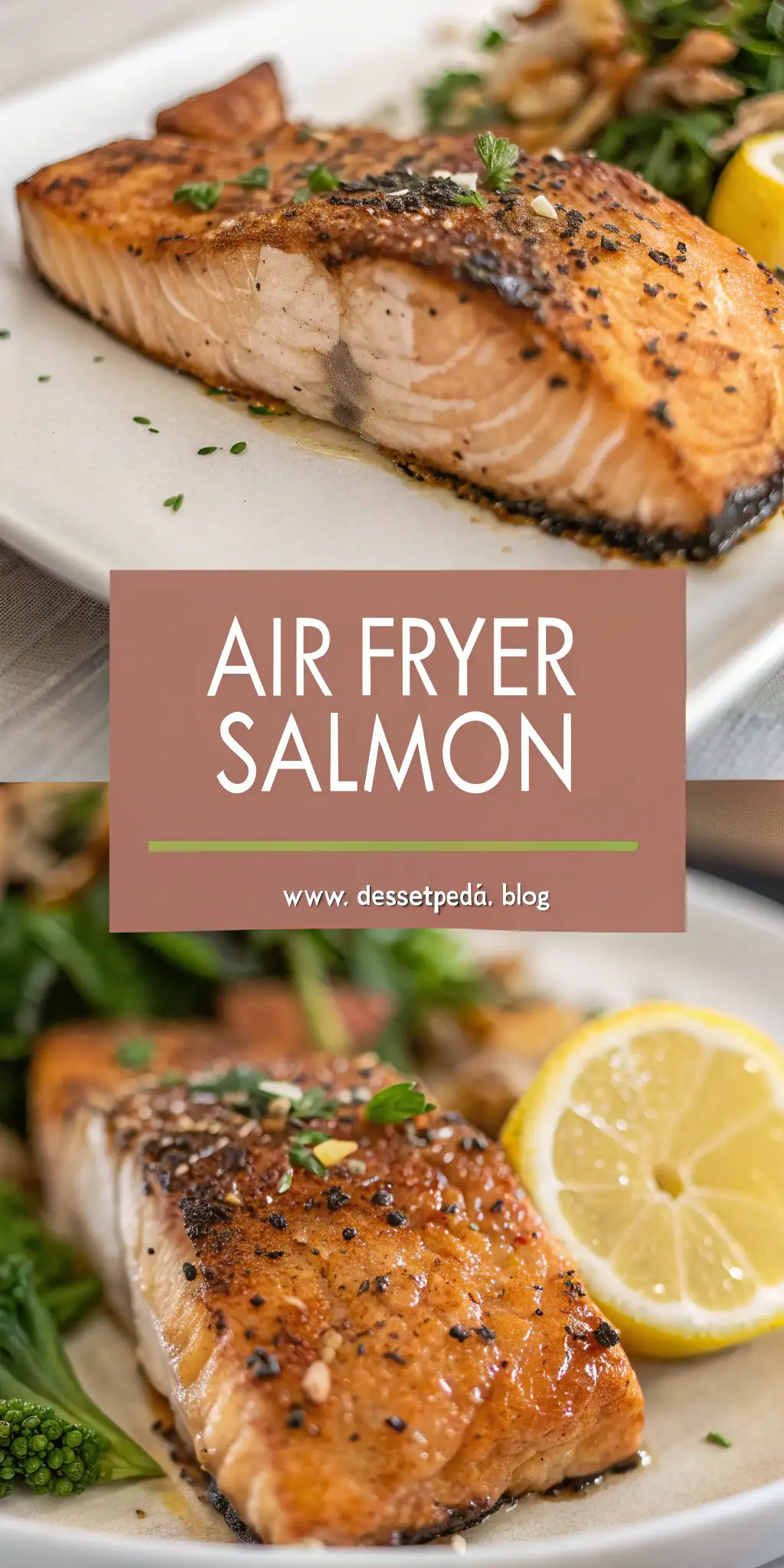 Pinterest image 2 for Air Fryer Salmon