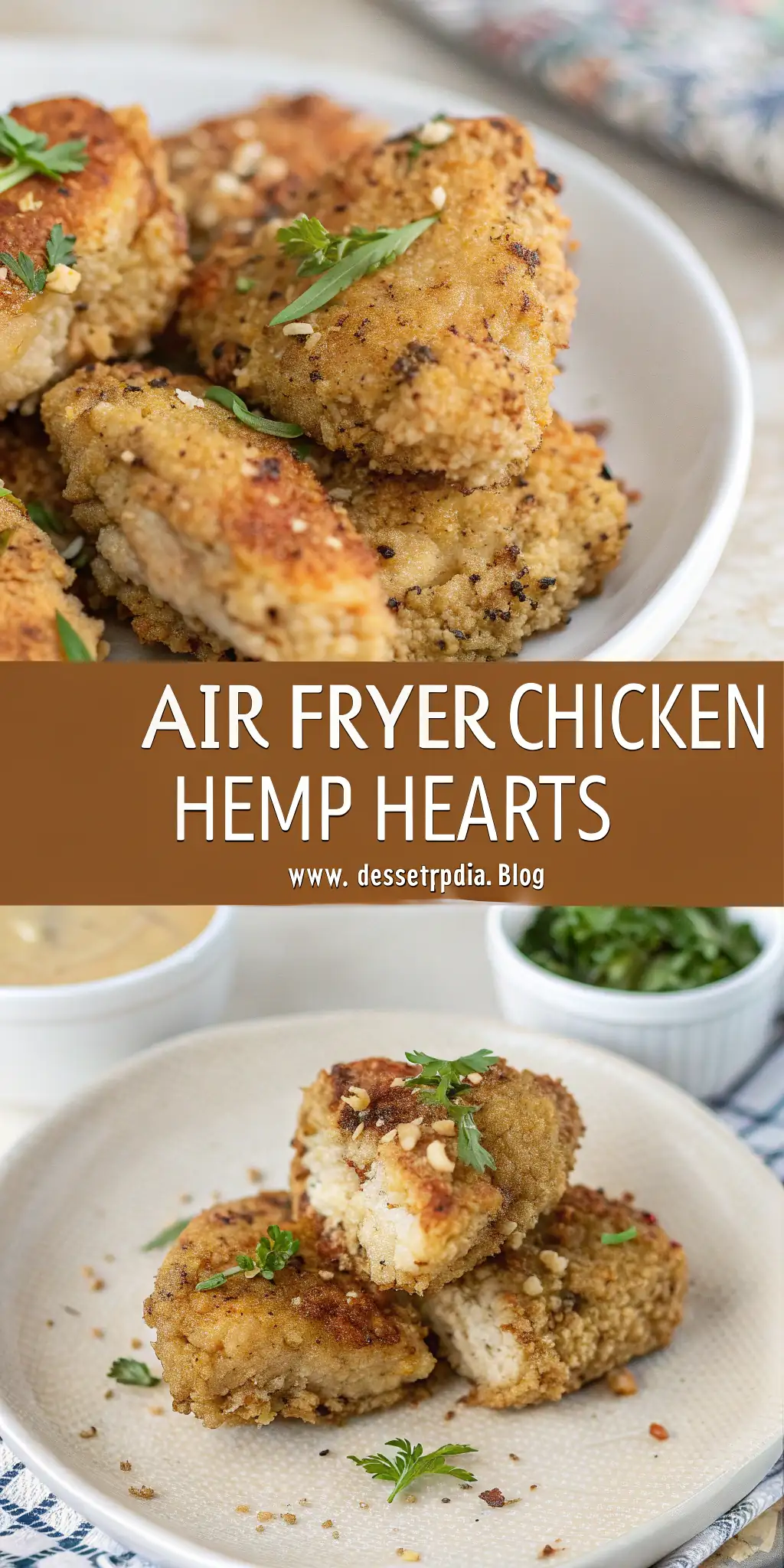 Pinterest image 2 for Air Fryer Chicken Hemp Hearts