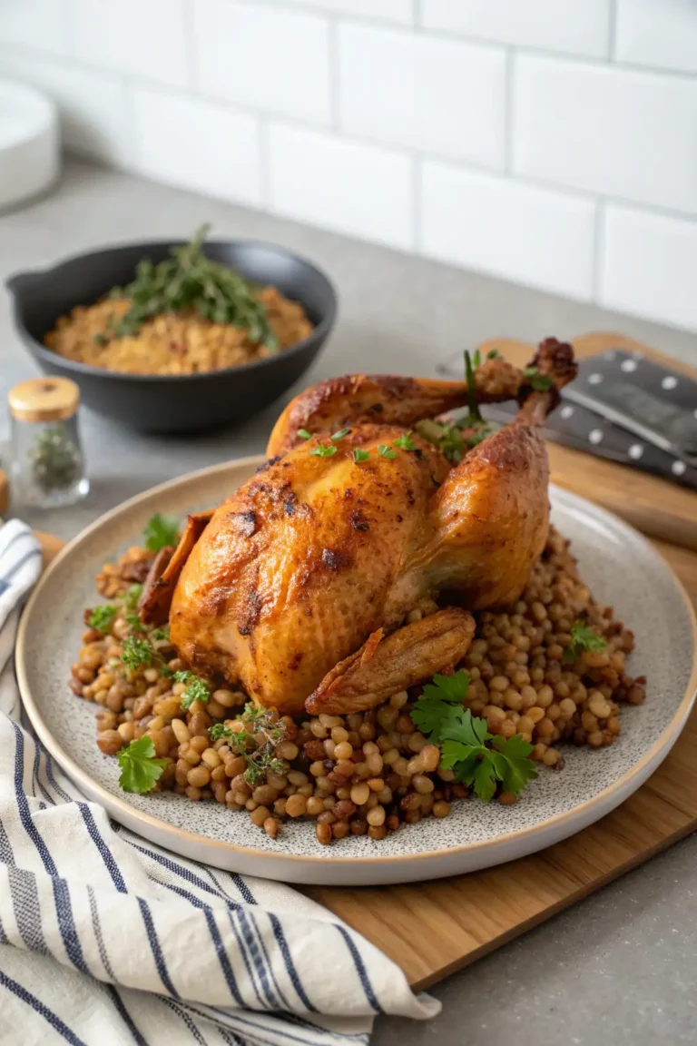 A delicious plate of Air Fryer Chicken Spelt