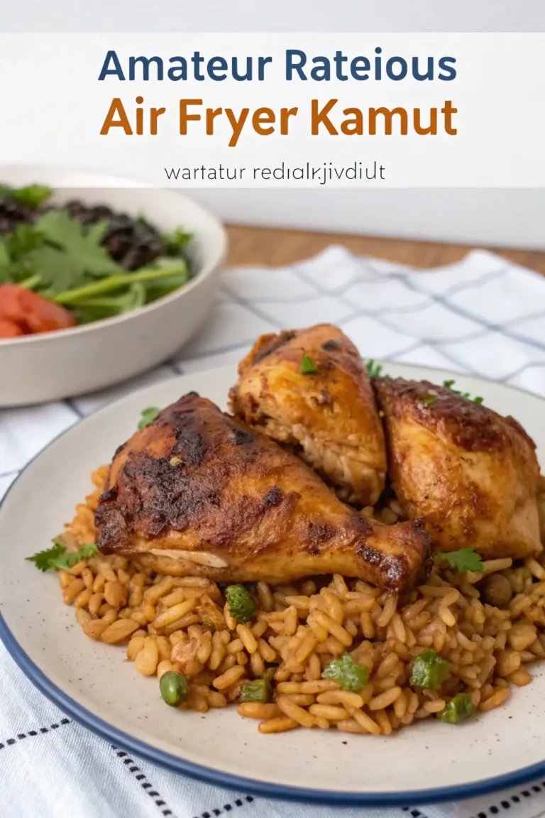 A delicious plate of Air Fryer Chicken Kamut