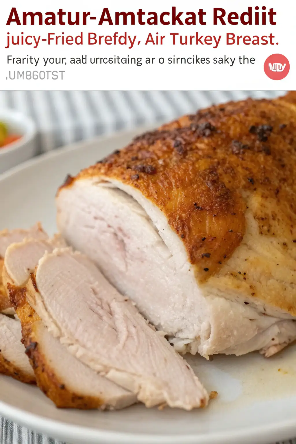 A delicious plate of Air Fryer Turkey Breast
