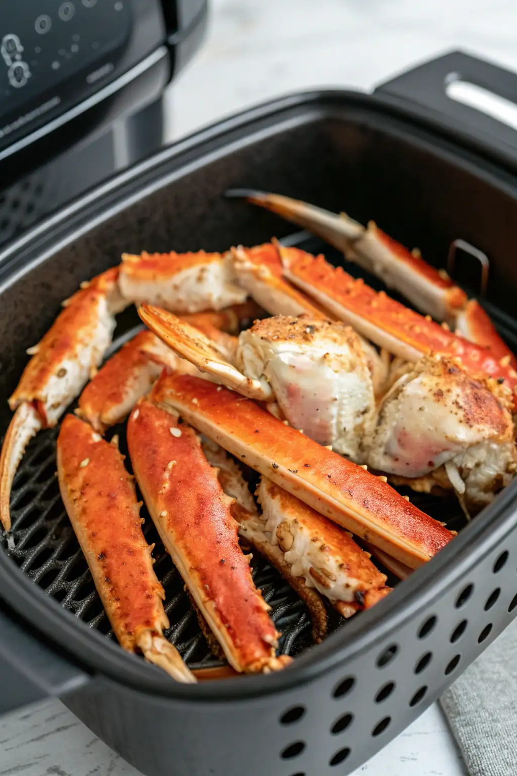 A delicious plate of Air Fryer Crab Legs