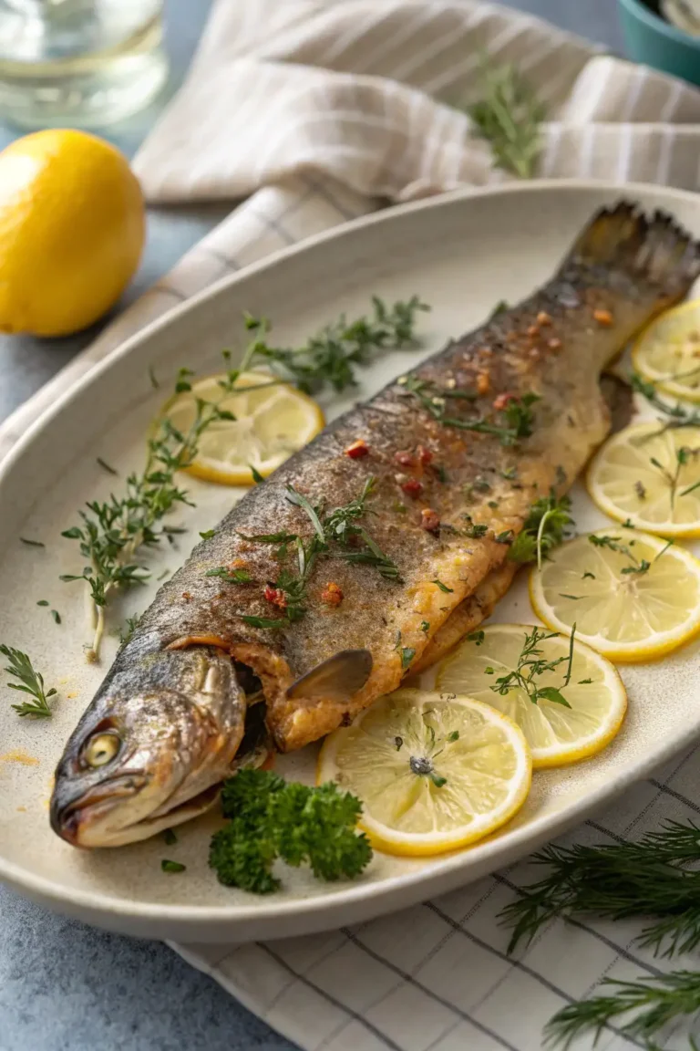 A delicious plate of Air Fryer Trout