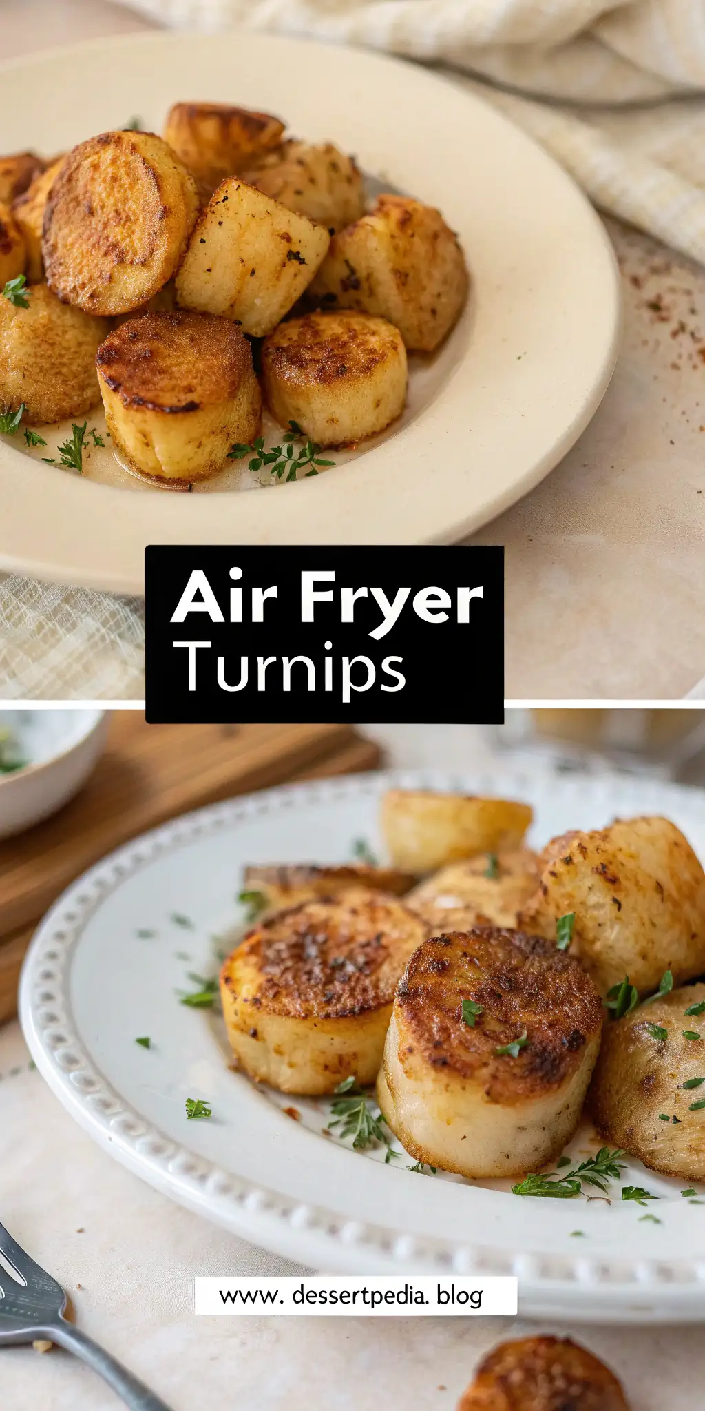Pinterest image 2 for Air Fryer Turnips