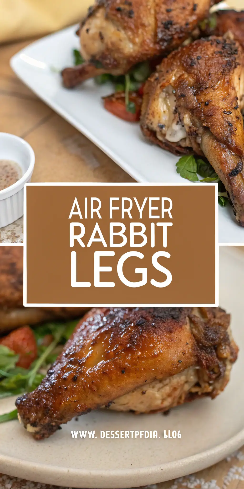 Pinterest image 2 for Air Fryer Rabbit Legs