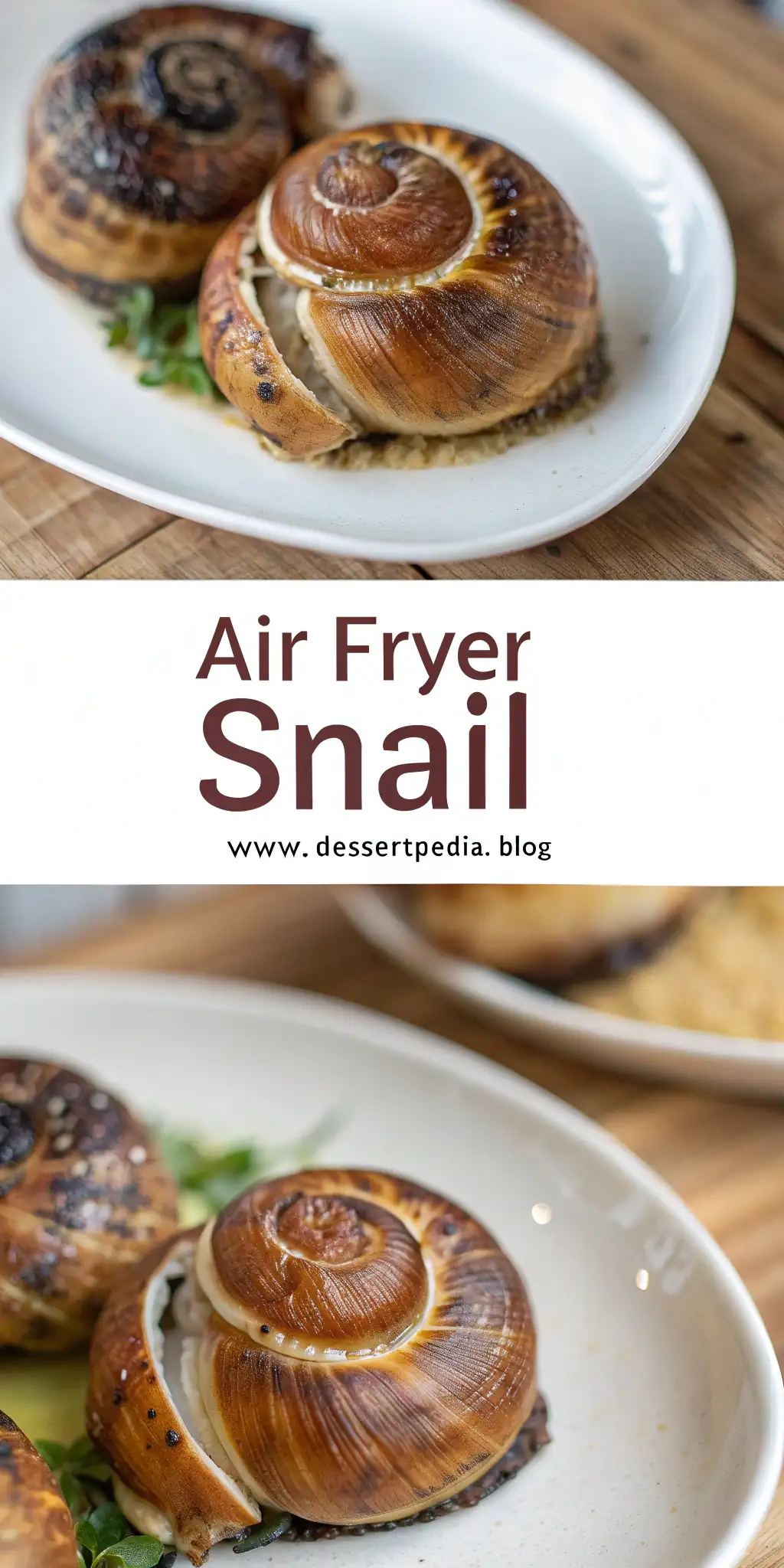 Pinterest image 2 for Air Fryer Snail