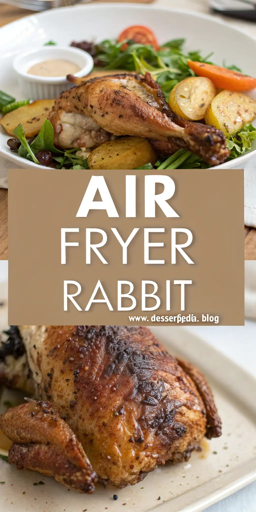 Pinterest image 2 for Air Fryer Rabbit