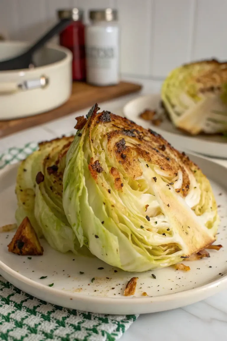 A delicious plate of Air Fryer Cabbage