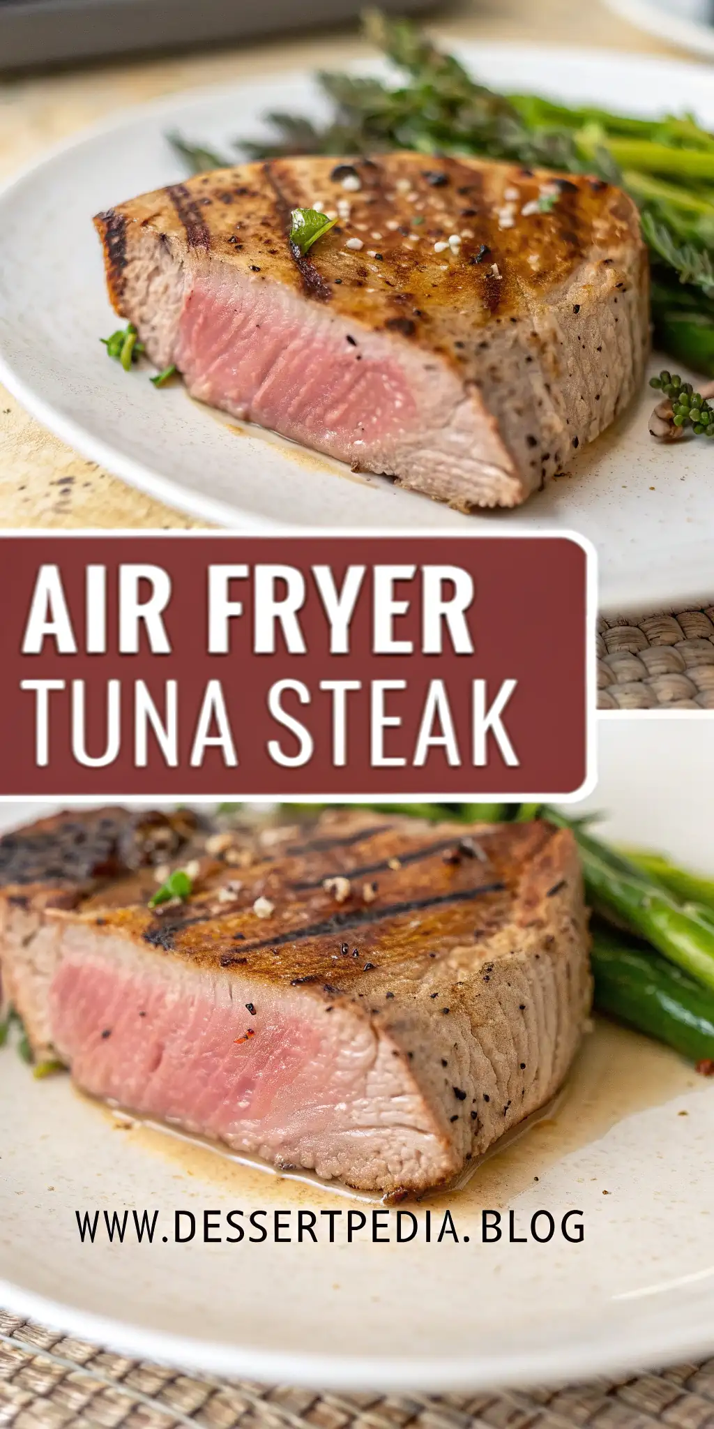 Pinterest image 2 for Air Fryer Tuna Steak