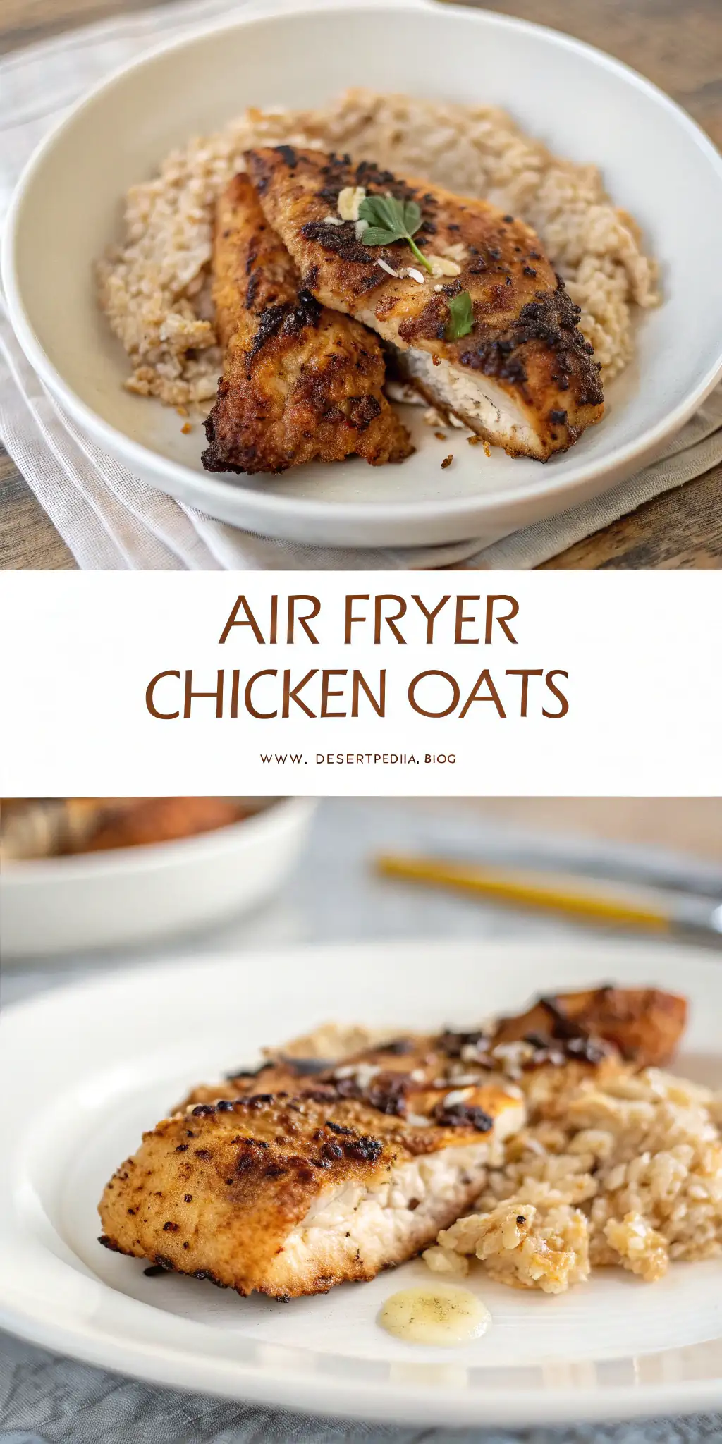 Pinterest image 2 for Air Fryer Chicken Oats