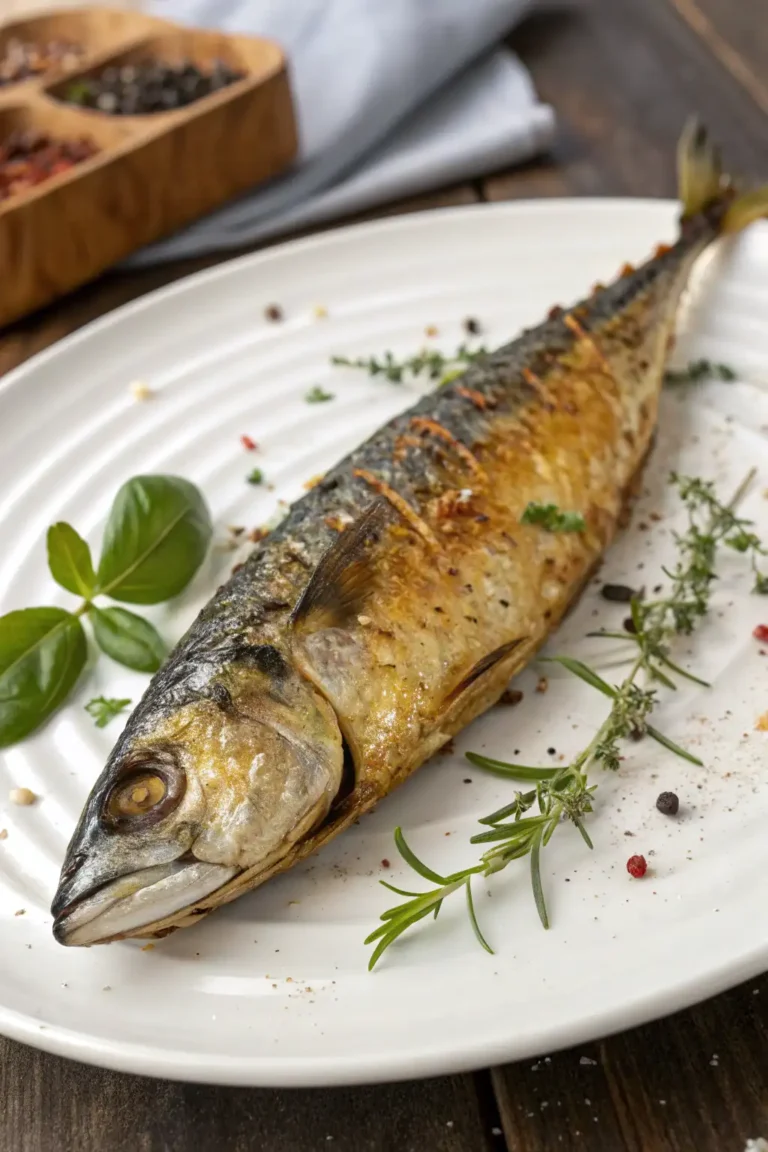 A delicious plate of Air Fryer Mackerel
