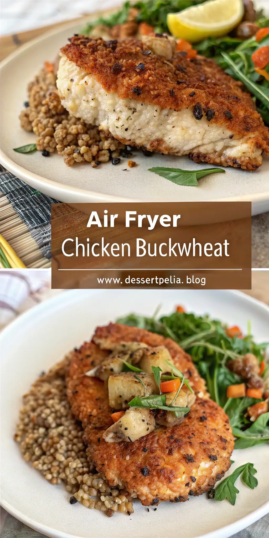 Pinterest image 1 for Air Fryer Chicken Buckwheat