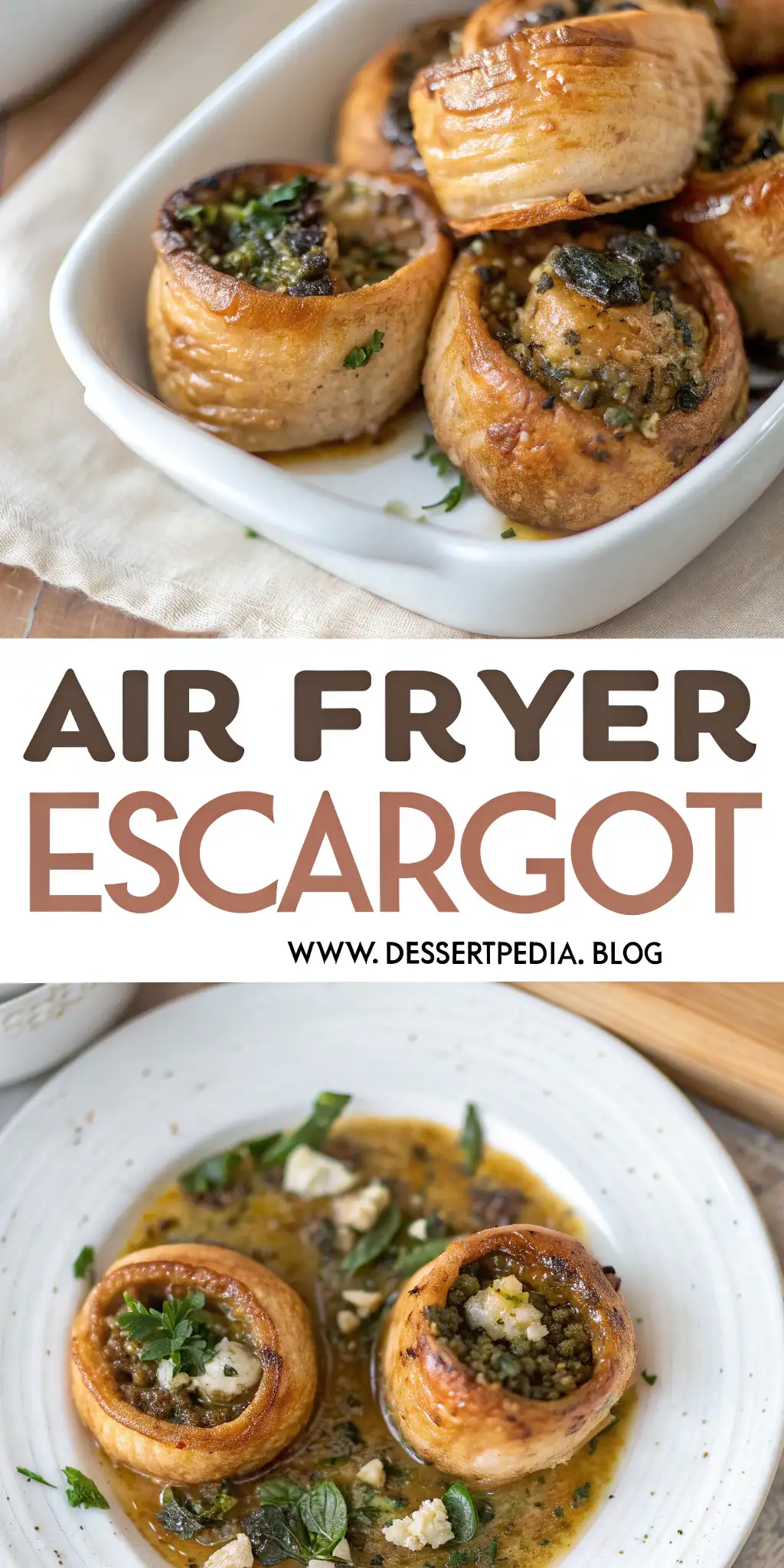 Pinterest image 2 for Air Fryer Escargot