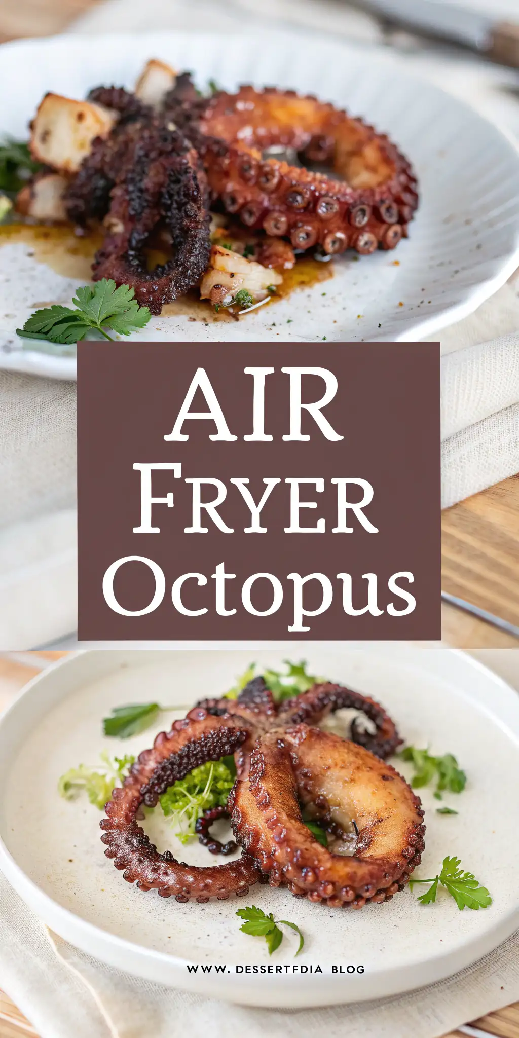 Pinterest image 1 for Air Fryer Octopus