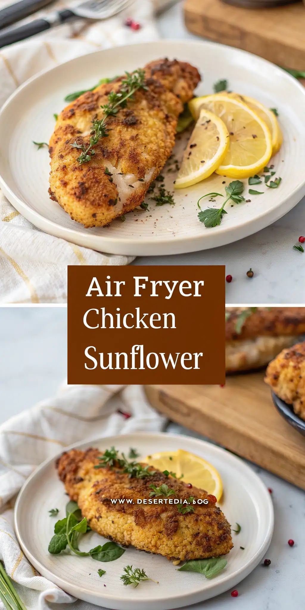 Pinterest image 1 for Air Fryer Chicken Sunflower