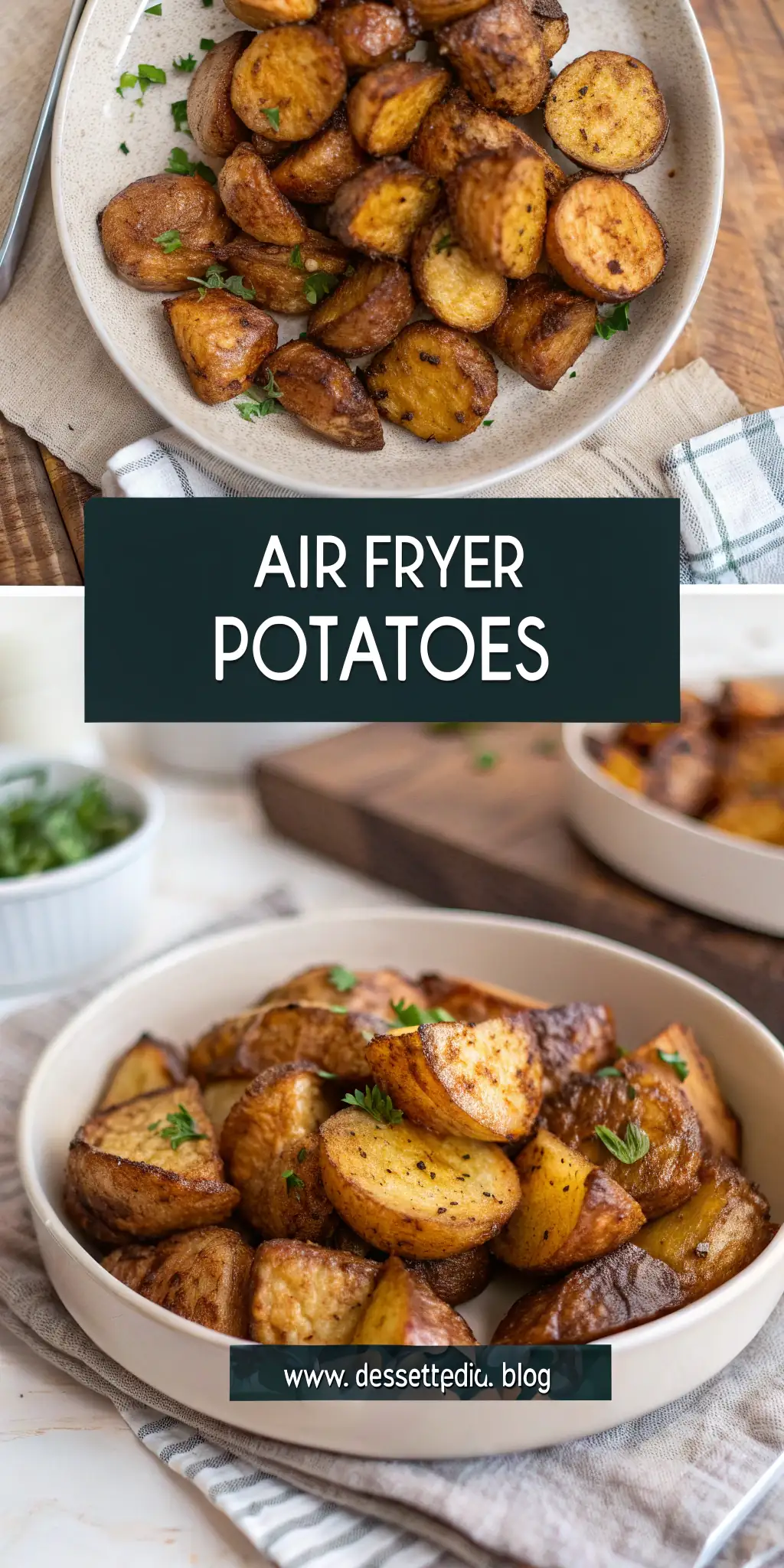 Pinterest image 2 for Air Fryer Potatoes