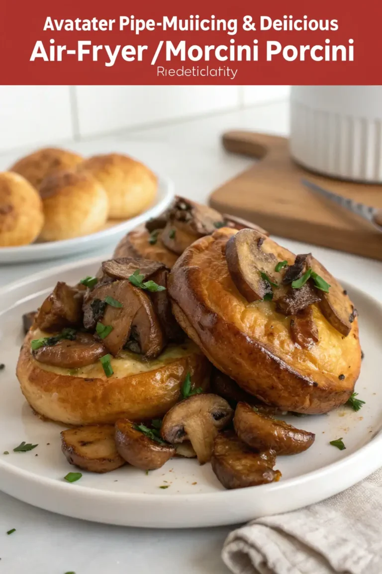 A delicious plate of Air Fryer Porcini