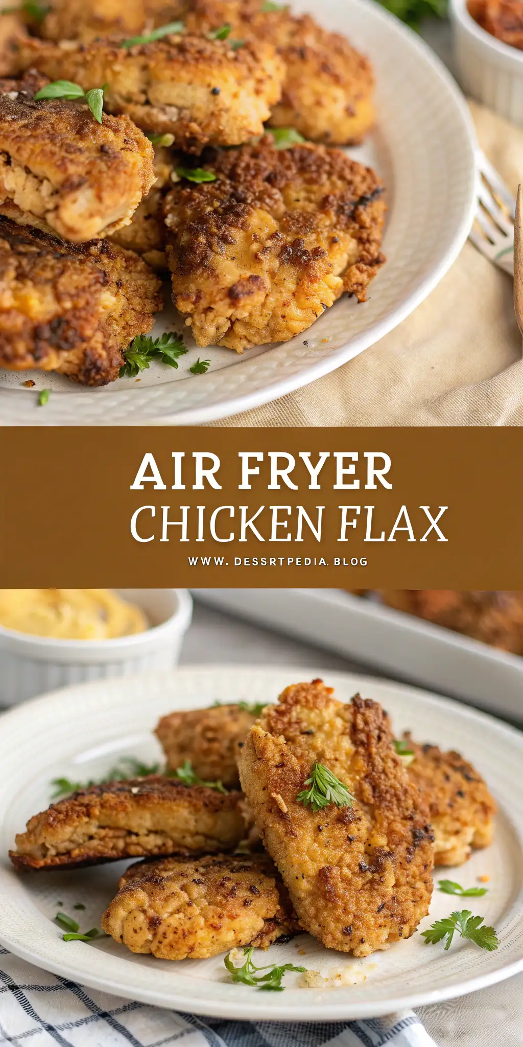 Pinterest image 1 for Air Fryer Chicken Flax