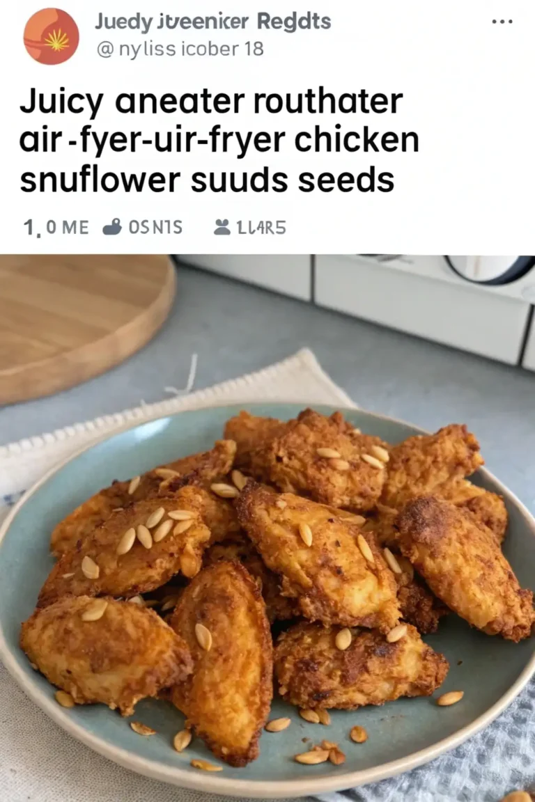 A delicious plate of Air Fryer Chicken Sunflower Seeds
