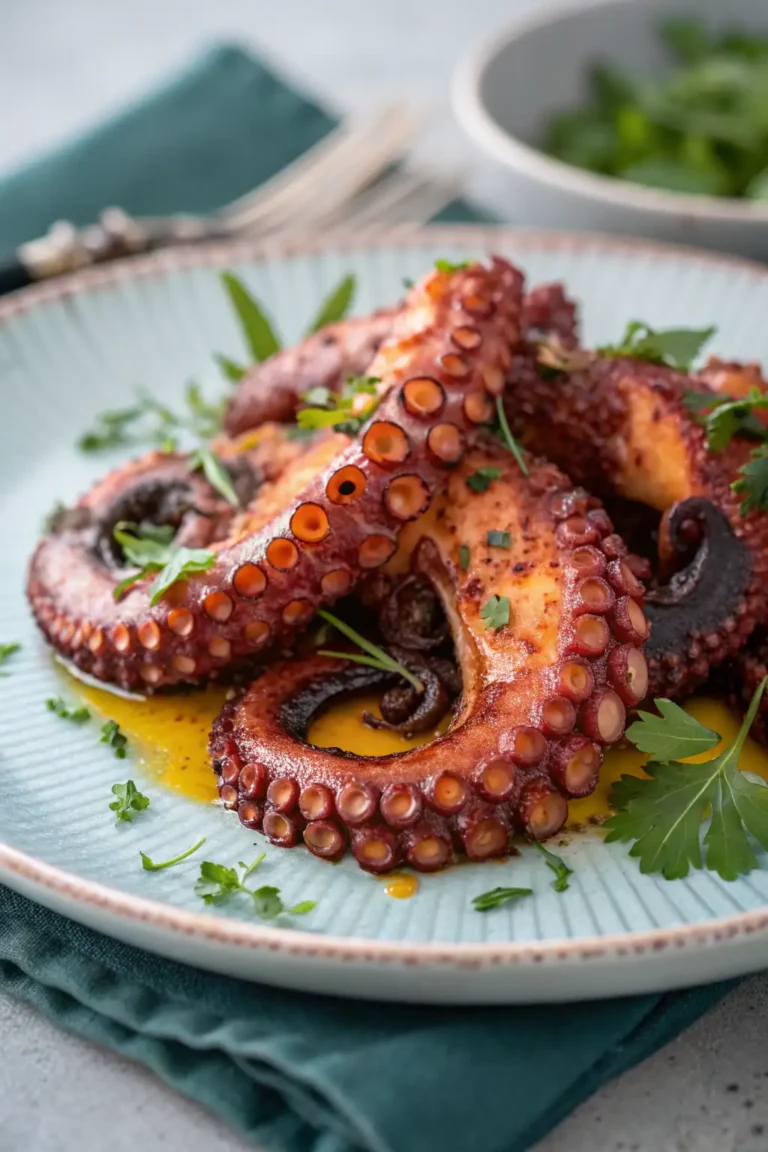 A delicious plate of Air Fryer Octopus